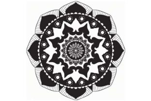 Black Mandala Vector Art Pattern