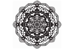 Black Mandala Vector Art Pattern