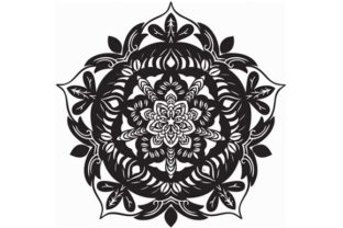 Black Mandala Vector Art Pattern