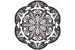 Black Mandala Vector Art Pattern