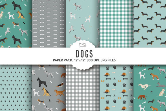 Cute Dogs Digital Paper Pack: A Creative Solution for Design Enthusiasts