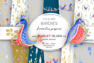 Folk Art Birdies: A Creative Resource for Designers and Artists