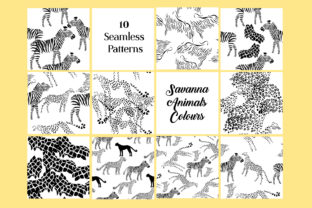 Seamless Patterns with Animals and Savanna Colors: A Creative Design Resource