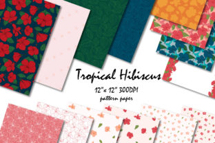 Tropical Hibiscus Digital Pattern