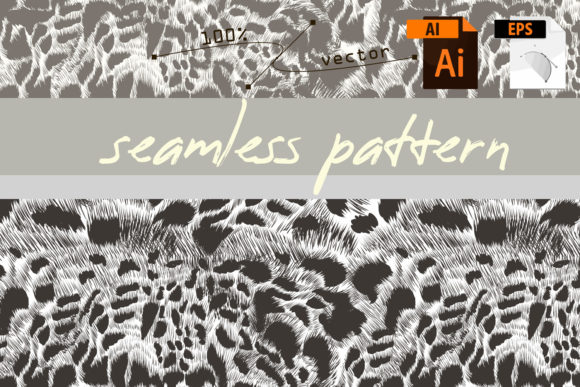 Vector Seamless Leopard Monochromic Pattern – Modern Design for Fashion and Decor
